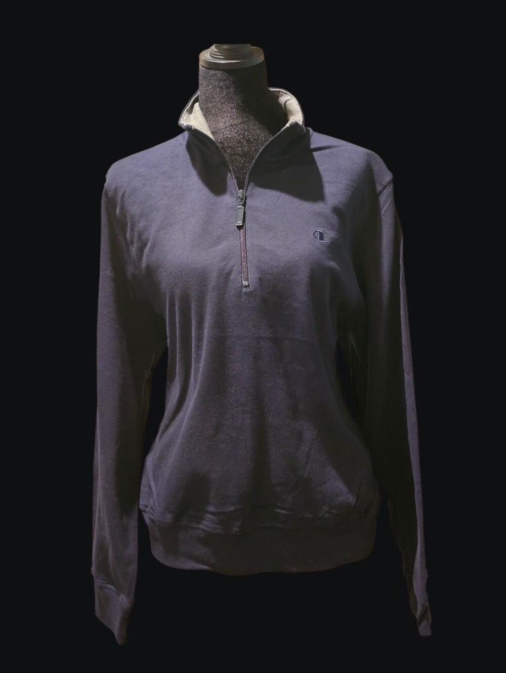 Champion Navy Quarter-Zip Pullover Jersey